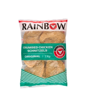 RAINBOW FROZEN CRUMBED CHICKEN SCHNITZEL 1KG