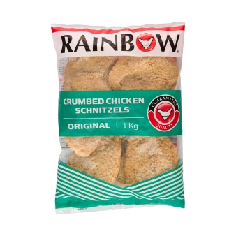 RAINBOW FROZEN CRUMBED CHICKEN SCHNITZEL 1KG