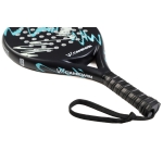 CAMEWIN PADEL RACKET - ROUND - WHITE TURQUOISE - 50% CARBON