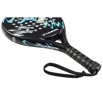 CAMEWIN PADEL RACKET - ROUND - WHITE TURQUOISE - 50% CARBON