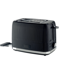 BossaNova - 2-Slice Ribbed Toaster - Black