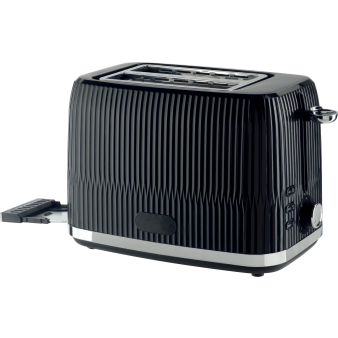 BossaNova - 2-Slice Ribbed Toaster - Black