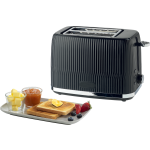 BossaNova - 2-Slice Ribbed Toaster - Black