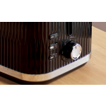 BossaNova - 2-Slice Ribbed Toaster - Black