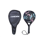 CAMEWIN PADEL RACKET - ROUND - PINK TURQUOISE - 50% CARBON