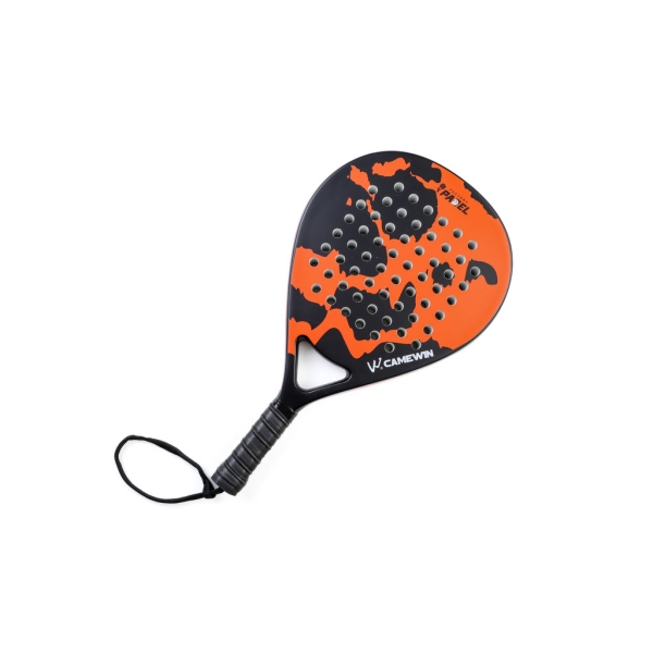 CAMEWIN PADEL RACKET - TEAR DROP - ORANGE - 100% CARBON
