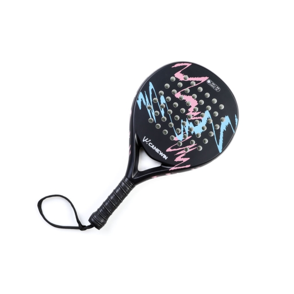 CAMEWIN PADEL RACKET - ROUND - PINK TURQUOISE - 50% CARBON