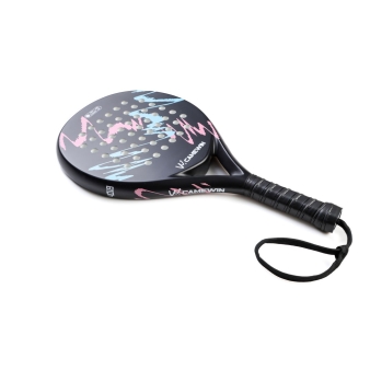 CAMEWIN PADEL RACKET - ROUND - PINK TURQUOISE - 50% CARBON