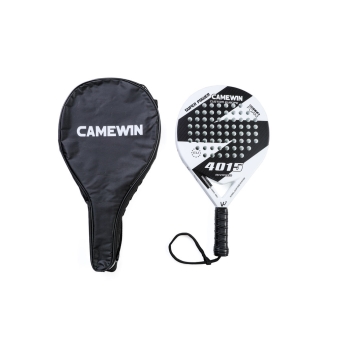 CAMEWIN PADEL RACKET - ROUND - WHITE - 50% CARBON