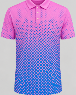 Golf Shirt - Pink-Blue Ombre