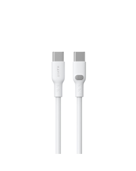 HAVIT - Pastel 1.0m 60W Type-C to Type-C Charger Cable - White