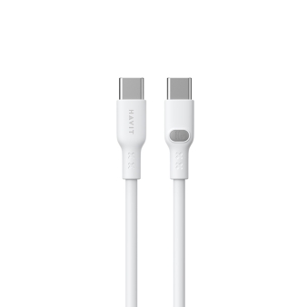 HAVIT - Pastel 1.0m 60W Type-C to Type-C Charger Cable - White