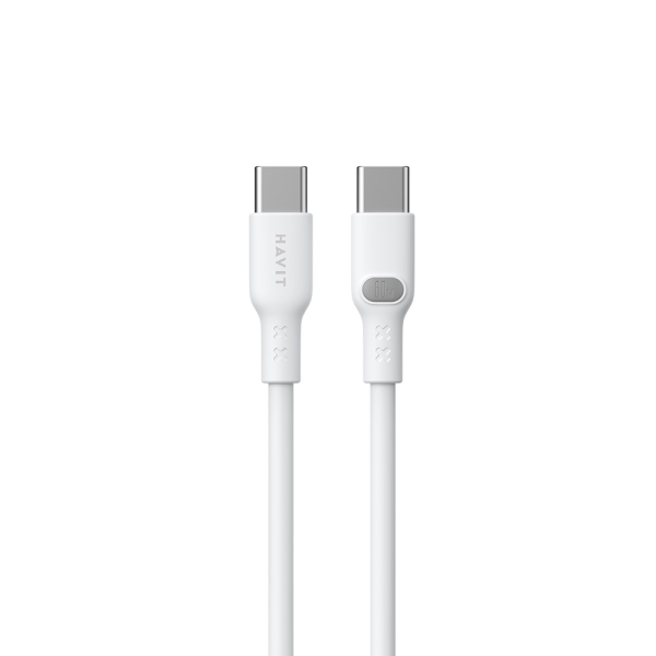 HAVIT - Pastel 1.0m 60W Type-C to Type-C Charger Cable - White