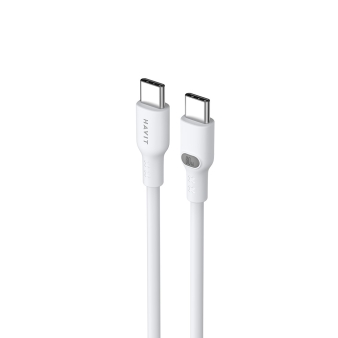 HAVIT - Pastel 1.0m 60W Type-C to Type-C Charger Cable - White