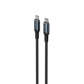 HAVIT - Metallic 1.0m 60W Type-C to Type-C Charger Cable