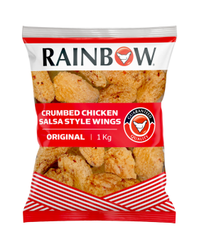 RAINBOW FROZEN CRUMBED SALSA STYLE CHICKEN WINGS 1KG