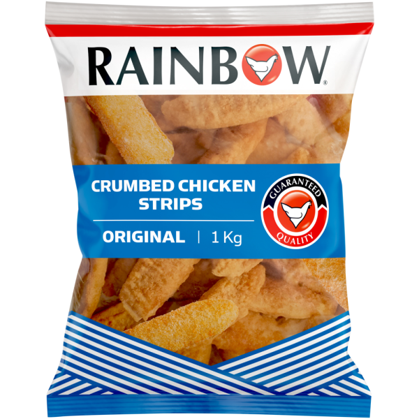 RAINBOW FROZEN CRUMBED CHICKEN STRIPS 1KG